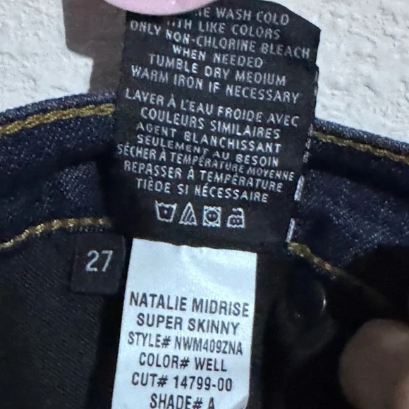 NWT HUDSON Natalie Midrise Skinny Jeans - 27 - Picture 6 of 8